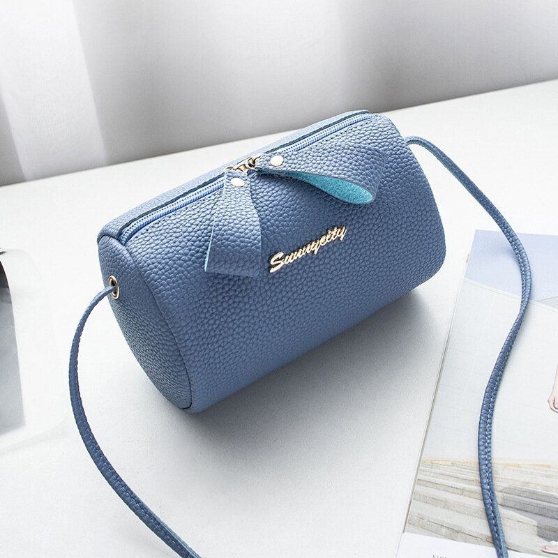 Dame Mode Crossbody Taske Sløjfe-knude Runde Tasker Bucket Bag