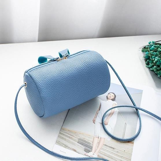 Dame Mode Crossbody Taske Sløjfe-knude Runde Tasker Bucket Bag