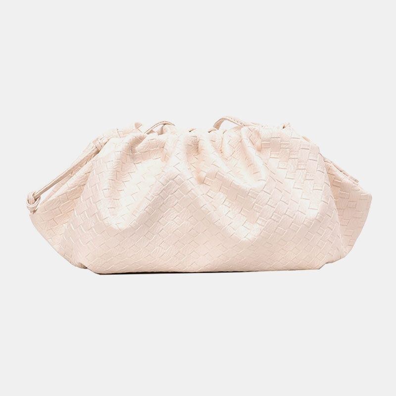 Dame Mode Vævning Solid Pouch Crossbody Taske Skuldertaske Clutches Taske