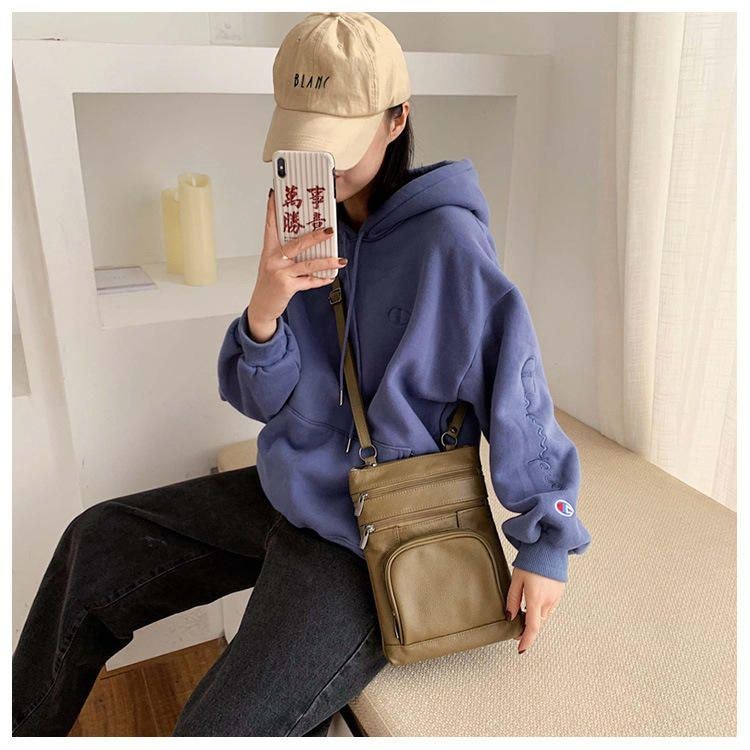 Dame Multi-lomme Multifunktionel Skuldertaske Crossbody Taske