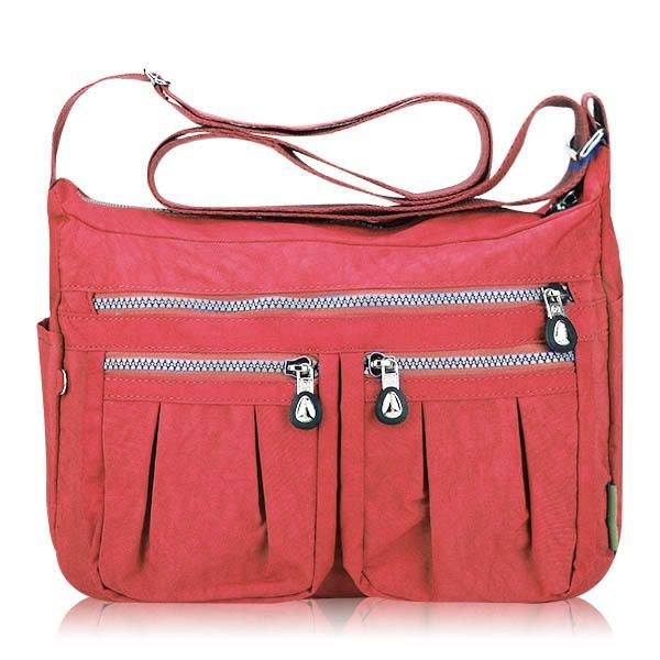 Dame Nylon Letvægtstaske Casual Outdooor Vandtæt Skuldertaske Crossbody Taske