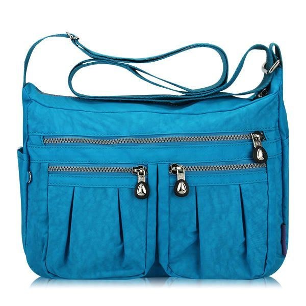 Dame Nylon Letvægtstaske Casual Outdooor Vandtæt Skuldertaske Crossbody Taske
