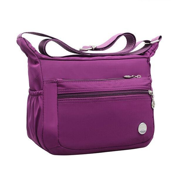 Dame Nylon Skuldertaske Outdoor Sports Vandtæt Crossbody Taske