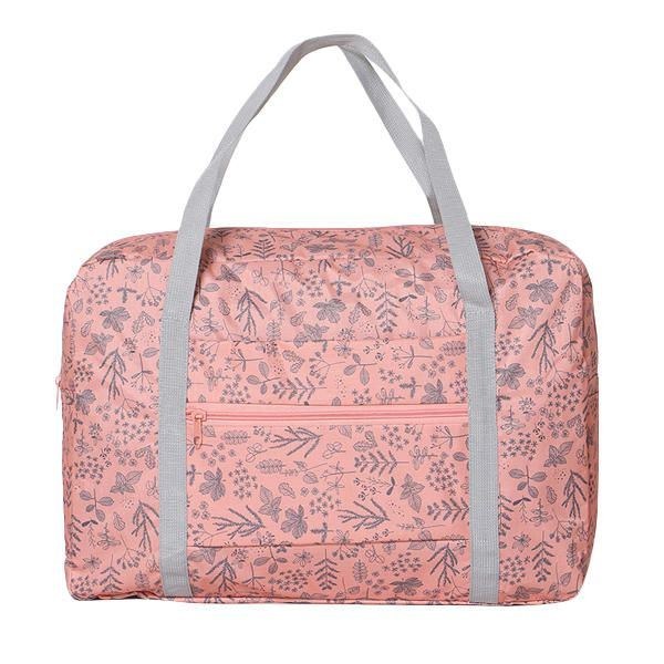 Dame Nylon Små Blomster Rejsetaske Blomster Duffel Bag Bagagetaske Håndtaske