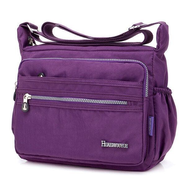 Dame Nylon Vandtæt Letvægts Crossbody Taske Skuldertaske