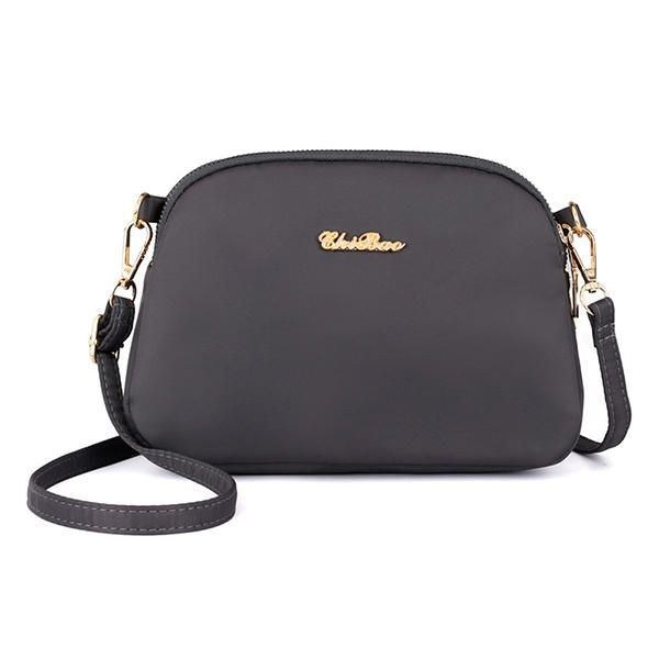 Dame Nylon Vandtæt Solid Casual Fashion Skuldertaske Shell Bag Clutch Bag Crossbody Taske