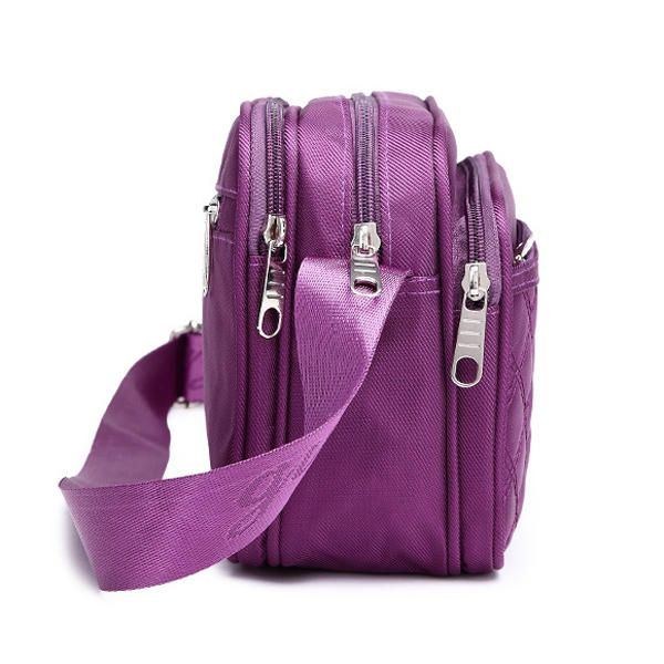 Dame Oxford Cloth Vandtæt Plaid Mønster Crossbody Taske