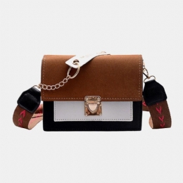 Dame Patchwork Frosted Casual Chains Crossbody-taske