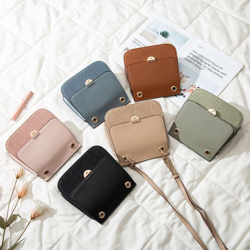 Dame Patchwork Telefontaske Casual Crossbody Taske