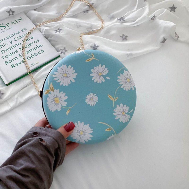 Dame Prikket Daisy Printed Chain Skuldertaske