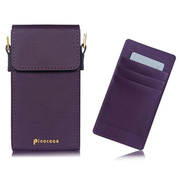 Dame Pu Hasp Skuldertasker Mini Crossbody Tasker 6 Tommer Telefon Taske Til Iphone 6s Plus Samsung Huawei