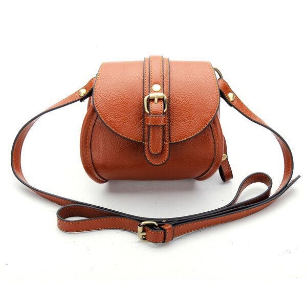 Dame Pu Læder Bælte Dekoreret Med Dobbelt Lynlås Mini Crossbody Taske