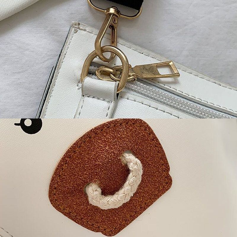 Dame Pu Læder Køer Mønster Mode Casual Crossbody Tasker Skuldertasker
