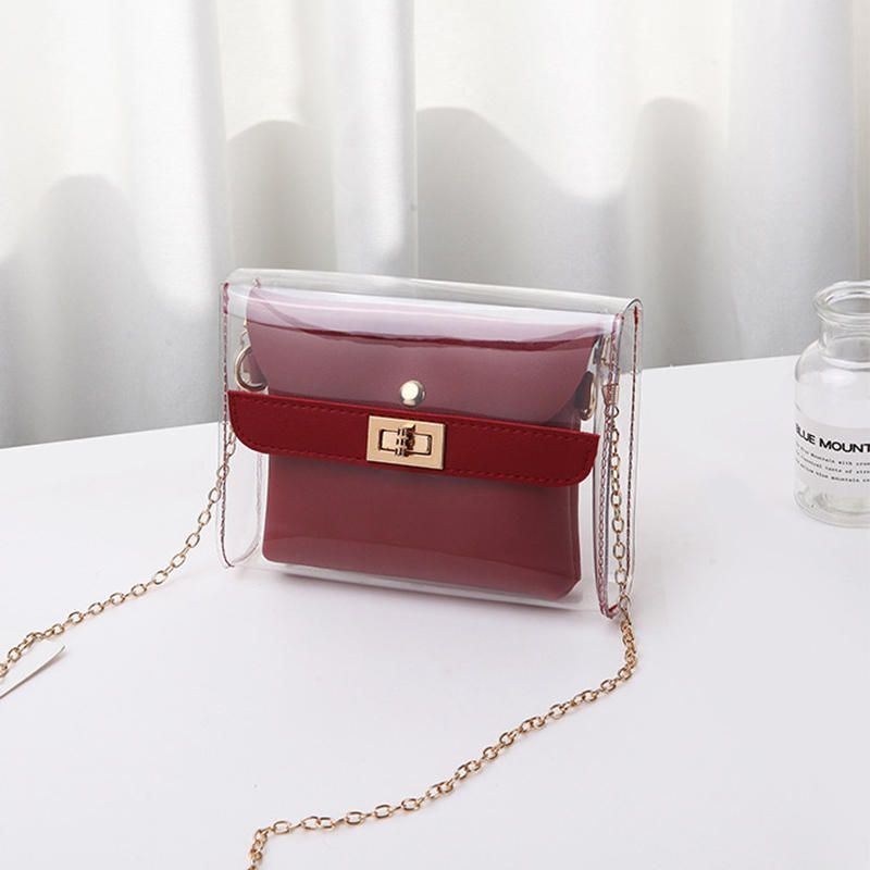 Dame Pvc 2 Stykker Gennemsigtig Håndtaske Crossbody Taske