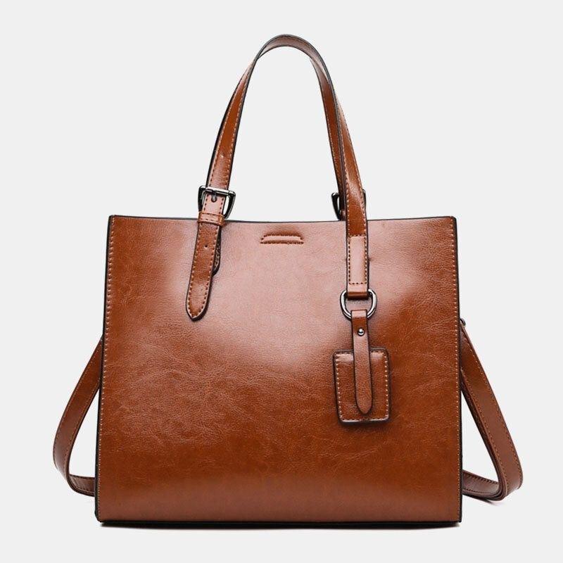 Dame Retro Crossbody-taske Med Stor Kapacitet Håndtaske Satchel-taske