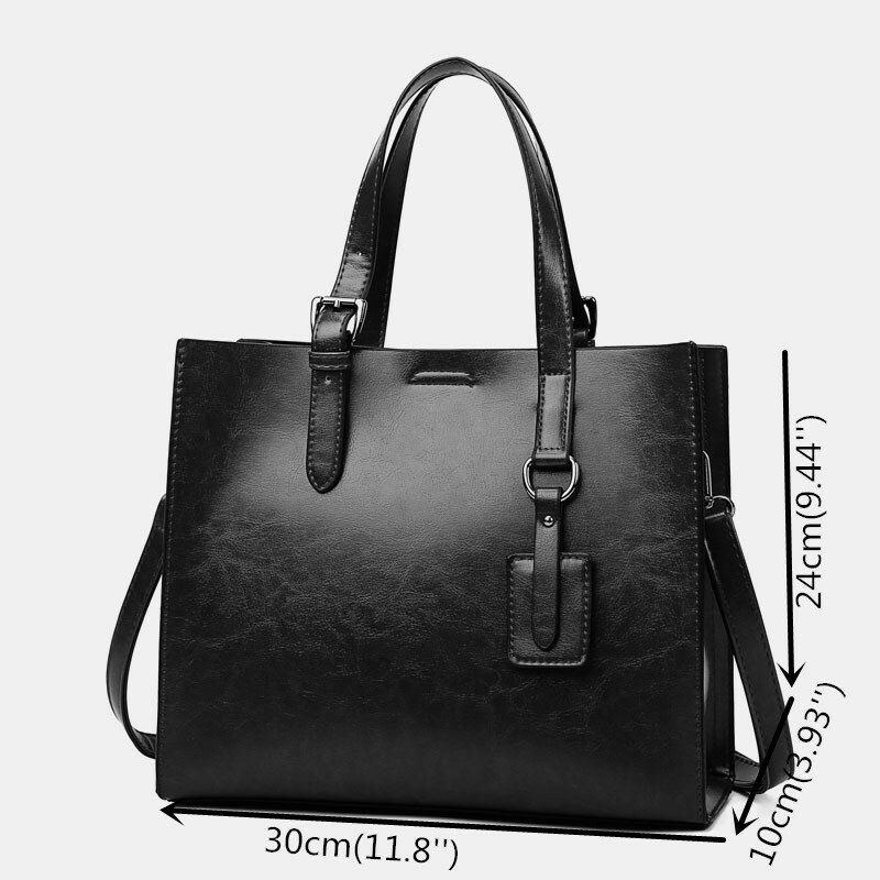 Dame Retro Crossbody-taske Med Stor Kapacitet Håndtaske Satchel-taske