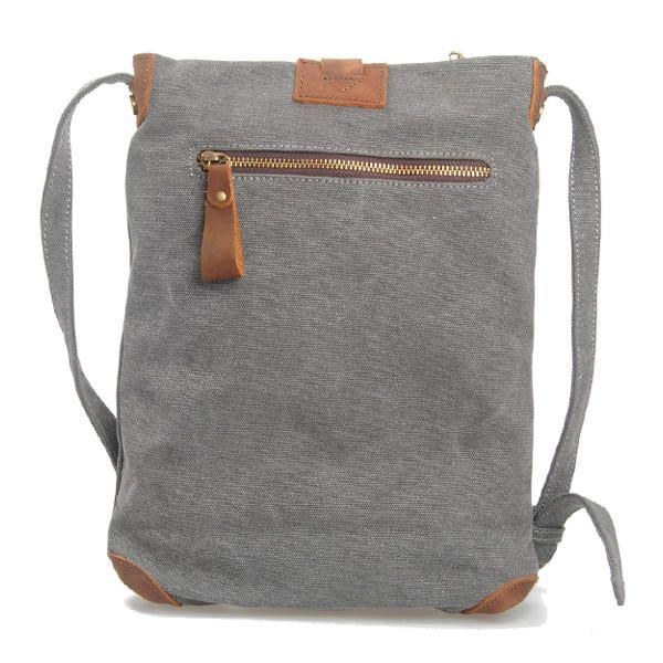 Dame Retro Lærred Messenger Tasker I Ægte Læder Casual Skuldertasker Crossbody Tasker