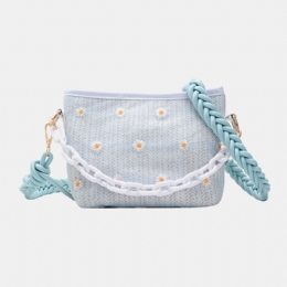 Dame Travel Straw Daisy Handbag Crossbody Bag Skuldertaske