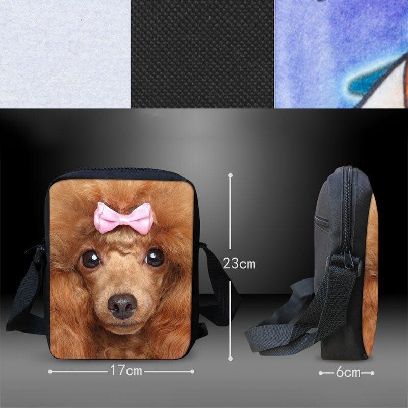 Dame Unisex Børn Jul Sød Hund Kat Dyretryk Lille Crossbody Taske Håndtaske