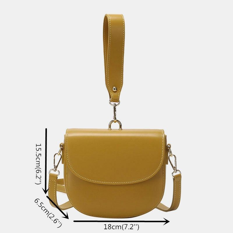 Dame Uregelmæssig Form Solid Sadeltaske Satchel Skuldertaske