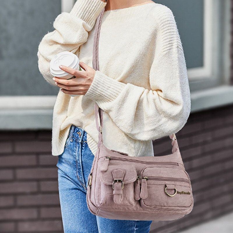 Dame Vandtæt Multi-pocket Håndtaske Crossbody Bag Skuldertaske