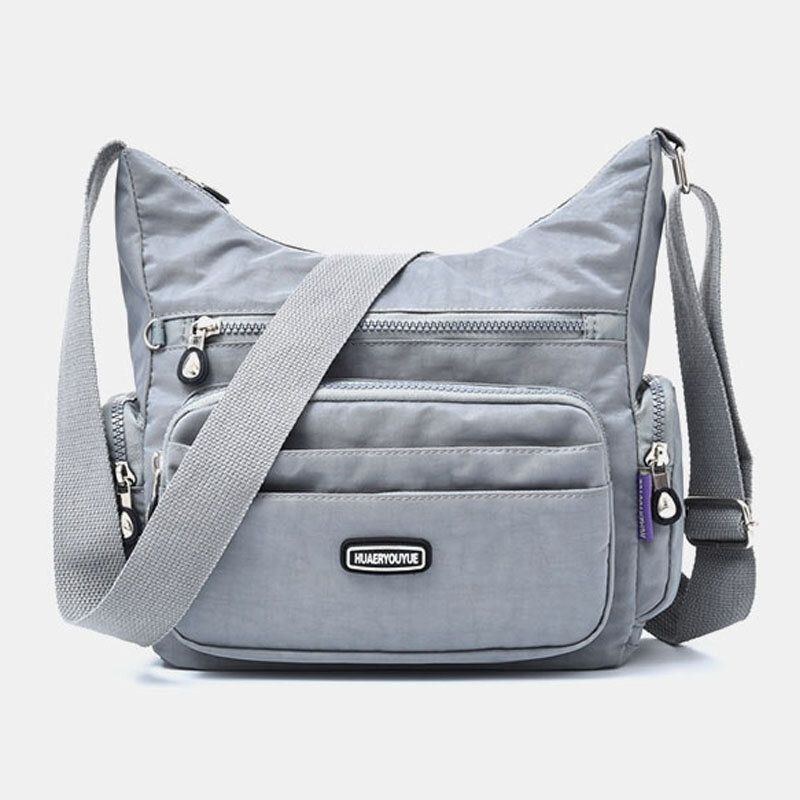 Dame Vandtæt Multi-pocket Solid Casual Crossbody Taske Skuldertaske