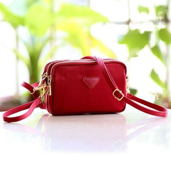 Dame Vandtæt Multi-slot Clutch Tasker Nylon Solid Mini Crossbody Taske
