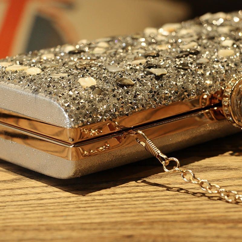 Damemode Crossody Taske Skuldertaske Pailletter Glitter Håndtaske