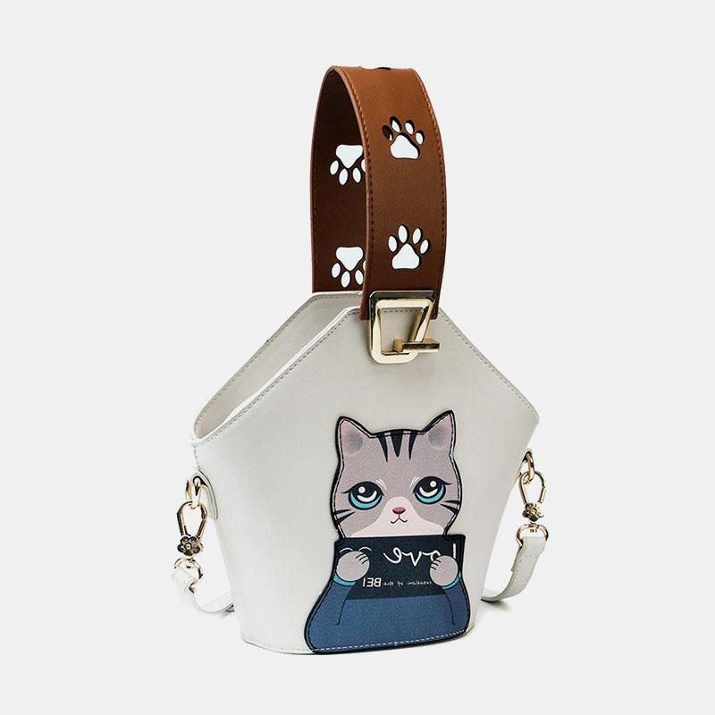 Damemode Cute Cat Crossbody Bag Håndtaske Skuldertaske
