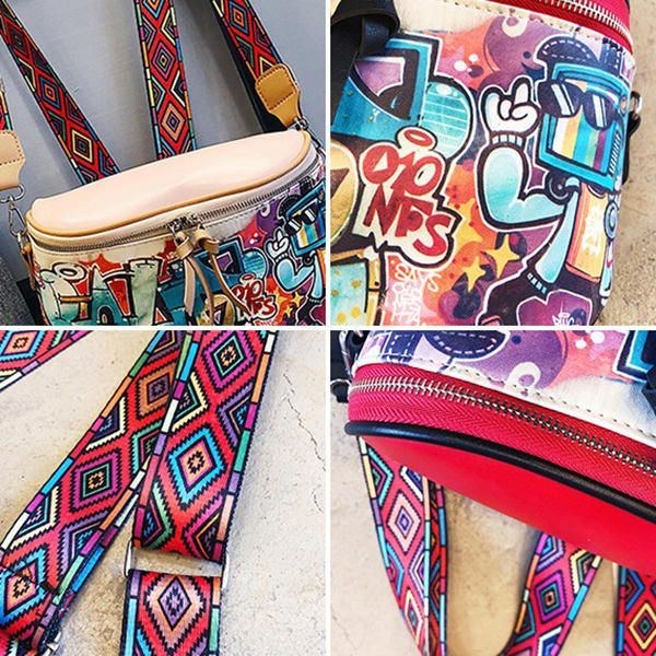 Kvindemode Multi-bæretaske Hip-hop Crossbody-taske