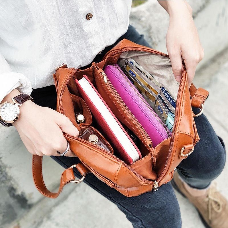 Modehåndtaske Til Kvinder Multifunktionel Crossbody-taske