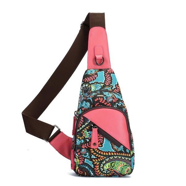 National Floral Summer Light Kvinder Brysttaske Sling Bag Skulder Crossbody Taske