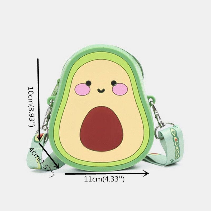 Sød Jordbær Avocado Gummi Mini Crossbody Taske