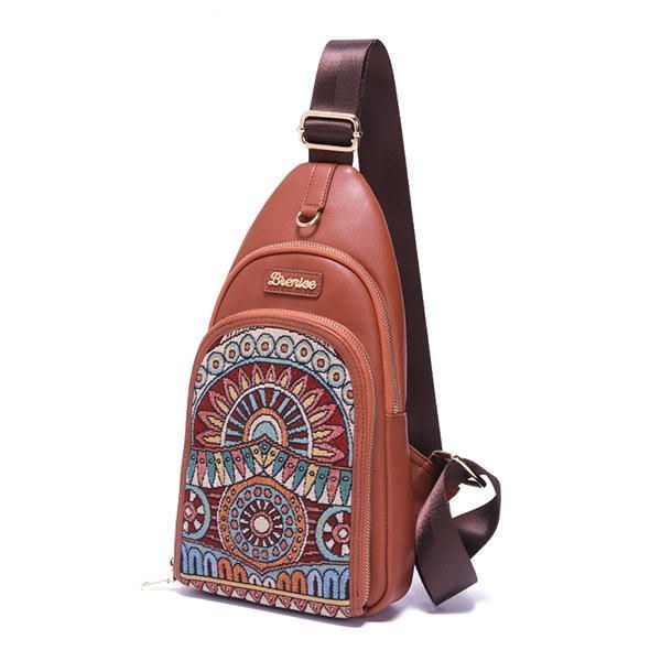 Vintage Broderi Brysttasker Til Kvinder Crossbody Tasker