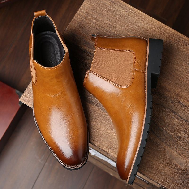 Herre Blød Sål Skridsikret Elastisk Bånd Casual Chelsea Boots Martin Boots