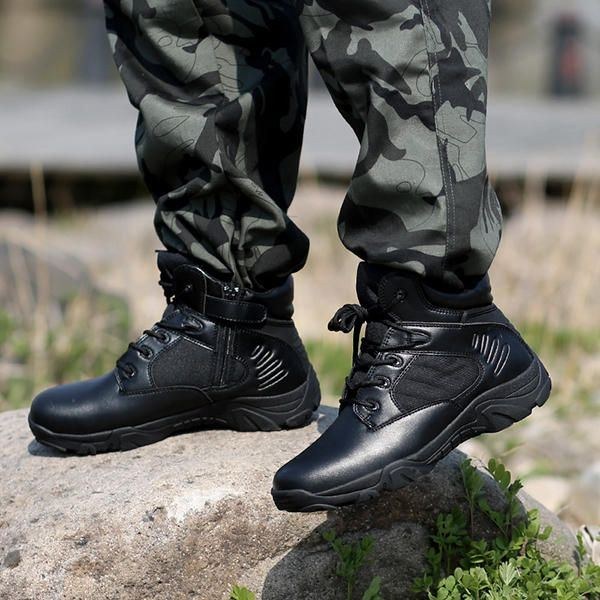 Herre Komfortabel Slidstærk Ydersål Varm High Top Military Style Støvler