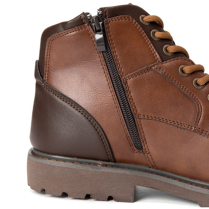 Herre Retro Britisk Stil High-top Skridsikre Martin-støvler Med Sidelynlås