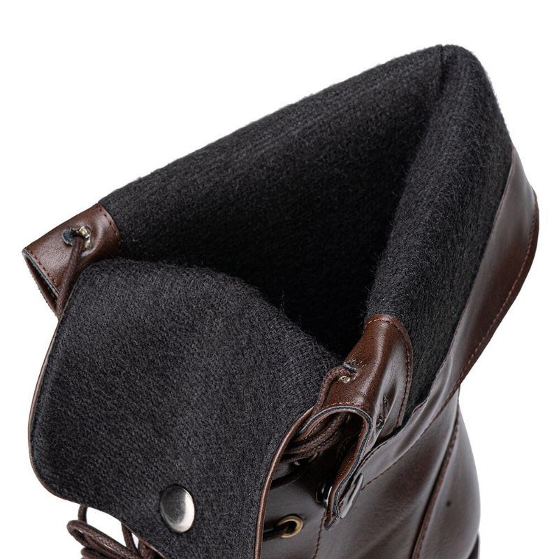 Herre Retro Non-slip Knap Casual Vesterstøvler Med Snøre