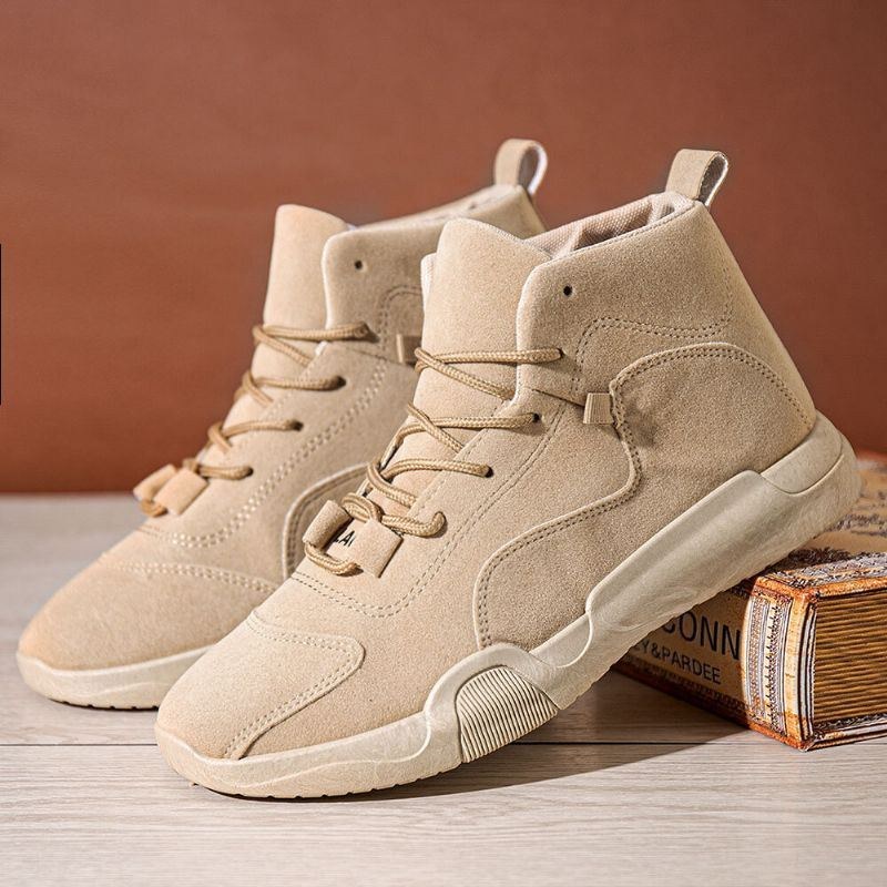 Herre Retro Skridsikker High-top Front Snørebånd Business Tooling Støvler