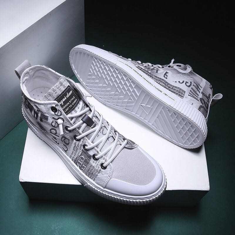 Herre Rundt Brevtrykt Sneakers Sneakers Casual Board Støvler