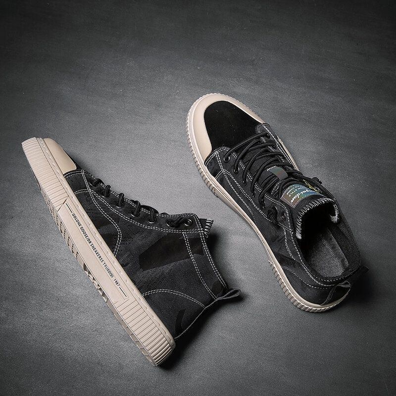 Herre Rundt Brevtrykt Sneakers Sneakers Casual Board Støvler
