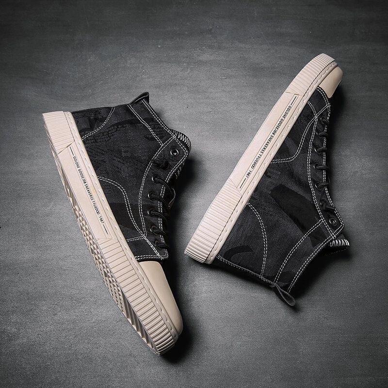 Herre Rundt Brevtrykt Sneakers Sneakers Casual Board Støvler