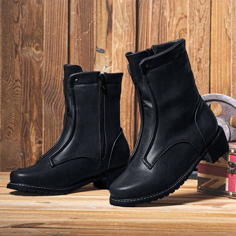 Herre Vintage Comfort Square Toe Mid-calf Western-støvler