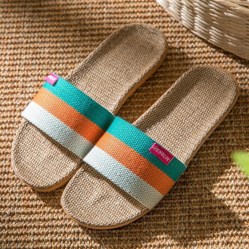 Dame Color Block Open Toe Home Hjemmesko
