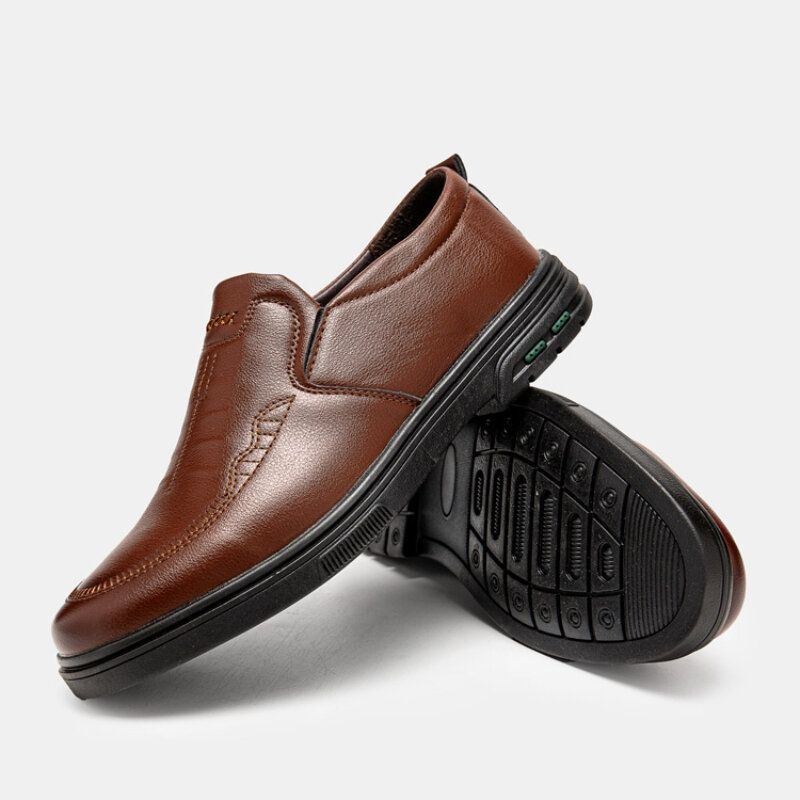 Herre Åndbar Gummisål Slip On Casual Business Sko