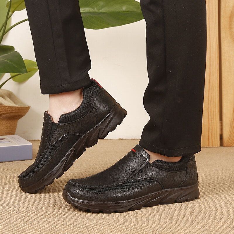 Herre Åndbar Skridsikker Comfy Slip On Casual Business Sko