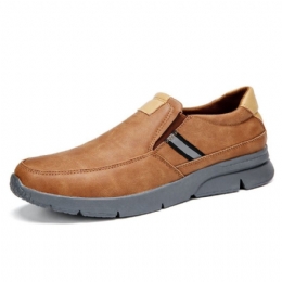 Herre Behagelige Mikrofiber Læder Slip-on Business Casual Sko
