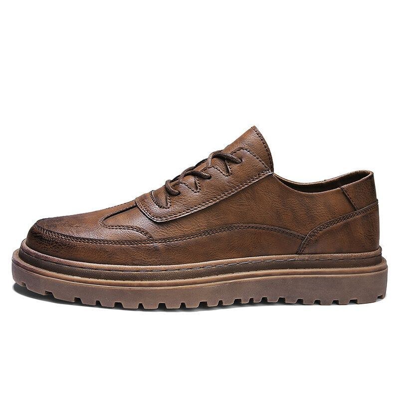 Herre Brogue Microfiber Læder Skridsikker Bærbare Vintage Casual Sko
