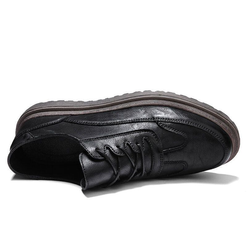 Herre Brogue Microfiber Læder Skridsikker Bærbare Vintage Casual Sko