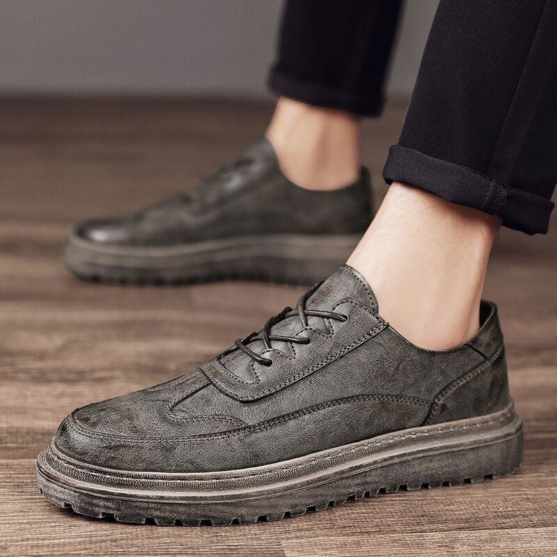 Herre Brogue Microfiber Læder Skridsikker Bærbare Vintage Casual Sko